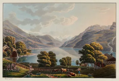 Le Lac De Brienz Vers Le Giessbach
