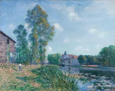 Le Loing A Moret En Ete