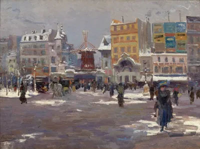 Le Moulin Rouge En Hiver