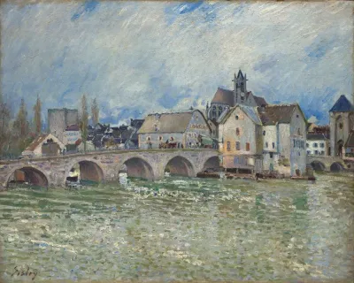 Le Pont De Moret Sur Loing Temps De Crue