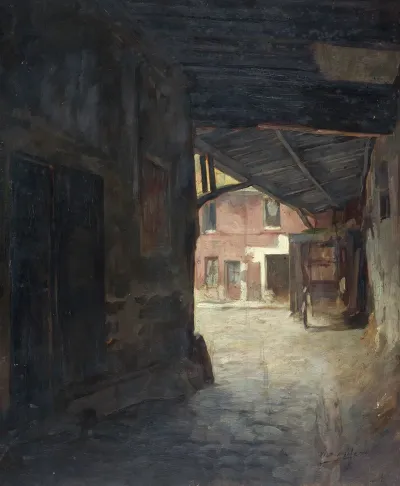 Le Porche De Lauberge Du Cheval Blanc Rue Mazet