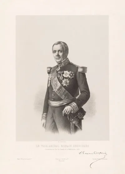 Le Vice Amiral Romain Desfosses Commandant En Chef De Lescadre De La Mediterranee