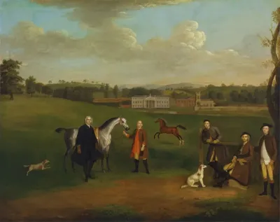 Leak Okeover Rev John Allen And Captain Chester At Okeover Hall Staffordshire