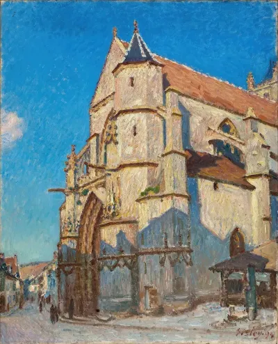 Leglise De Moret Le Soir