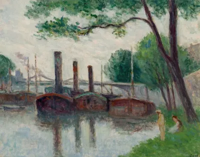 Les Bords De La Seine Pres De La Roche Guyon