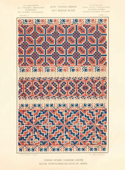 Les Ornements De Lindustrie Domestique Broderies Des Paysans Rutheniens Vol 2 Pl 09