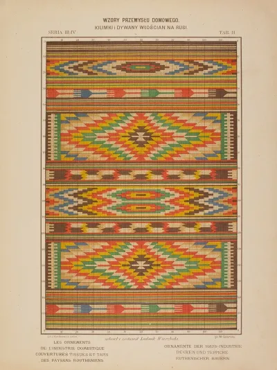 Les Ornements De Lindustrie Domestique Couvertures Tissues Et Tapis Des Paysans Routheniens Pl 11