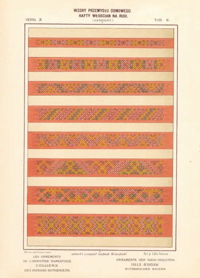 Les Ornements De Lindustrie Domestique Couvertures Tissues Et Tapis Des Paysans Rutheniens Pl 07
