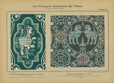 Les Principaux Ornaments Des Tissus Jusquau Xixme Siecle Pl 12