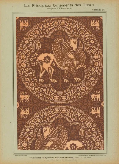 Les Principaux Ornaments Des Tissus Jusquau Xixme Siecle Pl 14