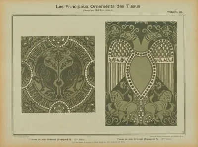 Les Principaux Ornaments Des Tissus Jusquau Xixme Siecle Pl 18