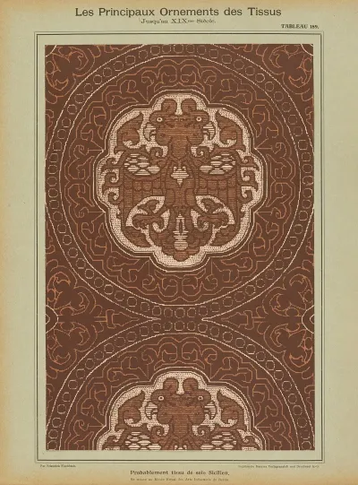 Les Principaux Ornaments Des Tissus Jusquau Xixme Siecle Pl 27