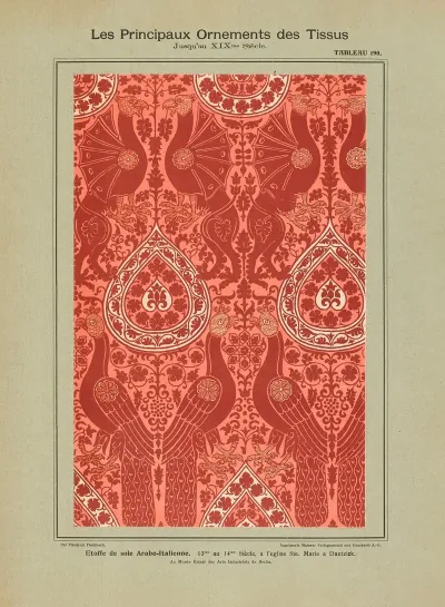 Les Principaux Ornaments Des Tissus Jusquau Xixme Siecle Pl 28