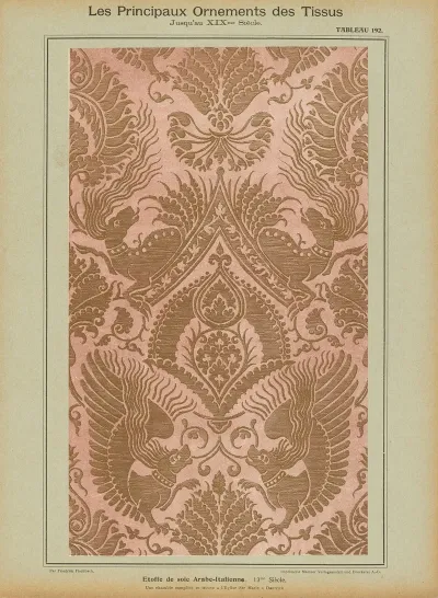 Les Principaux Ornaments Des Tissus Jusquau Xixme Siecle Pl 30