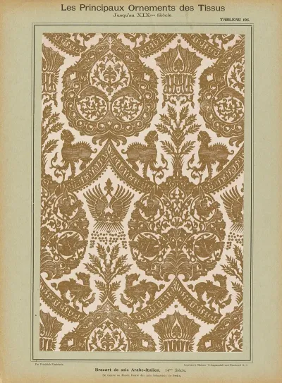 Les Principaux Ornaments Des Tissus Jusquau Xixme Siecle Pl 33