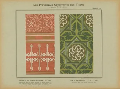 Les Principaux Ornaments Des Tissus Jusquau Xixme Siecle Pl 35