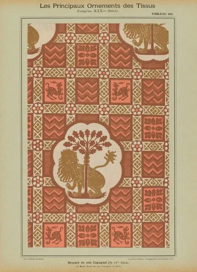 Les Principaux Ornaments Des Tissus Jusquau Xixme Siecle Pl 40