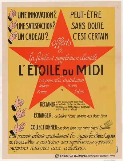 Letoile Du Midi Distribution Timbres Prime Et Bons Eden