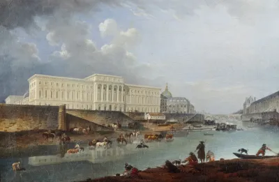 Lhotel De La Monnaie Le Quai De Conti Et La Seine Vus De La Pointe De La Cite