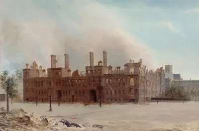 Lhotel De Ville Apres Lincendie De 1871