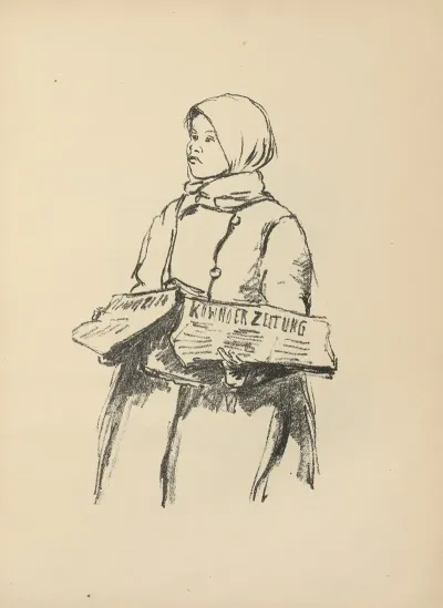 Litauisches Zeitungsmadchen