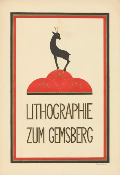 Lithographie Zum Gemsberg 2