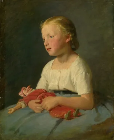 Little Girl With A Doll 2