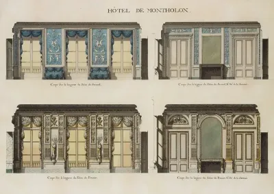 Longitudinal And Cross Sections Of The Salons Of The Hotel De Montholon