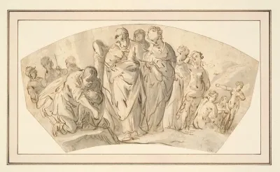 Lot And His Family Leaving Sodom