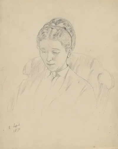Luise Scholderer Im Lehnstuhl Sitzend