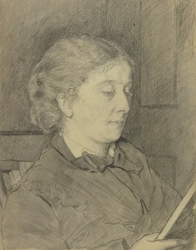 Luise Scholderer Lesend Mit Katze 2