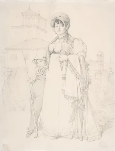 Madame Guillaume Guillon Lethiere Nee Marie Joseph Honoree Vanzenne And Her Son Lucien Lethiere