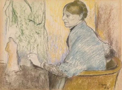 Madame Henri Rouart In An Armchair In Front Of A Small Table With A Tanagra Statuette