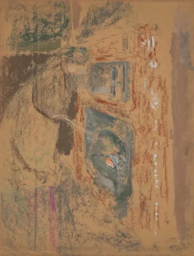 Madame Vuillard Devant La Cheminee