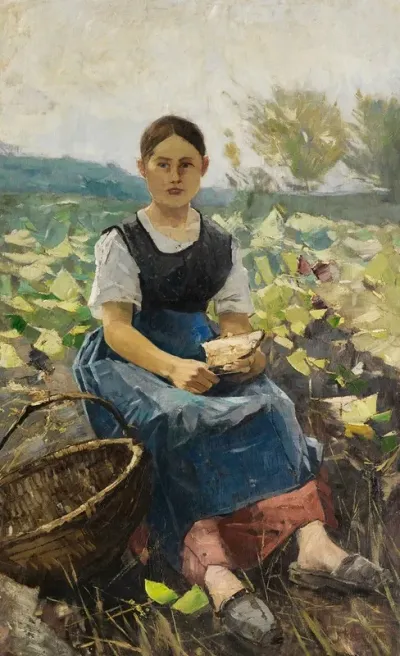 Madchen Im Kohlfeld