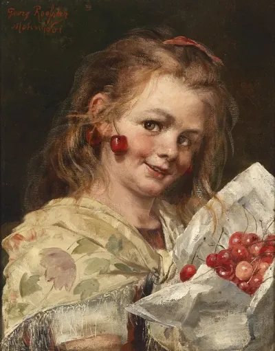 Madchen Mit Kirschen