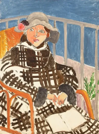 Mademoiselle Matisse En Manteau Ecossais