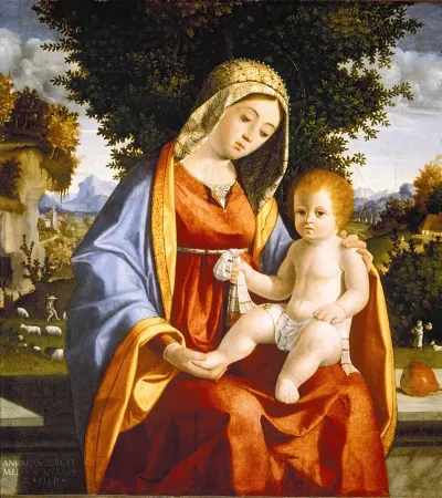 Madonna And Child In Landscape