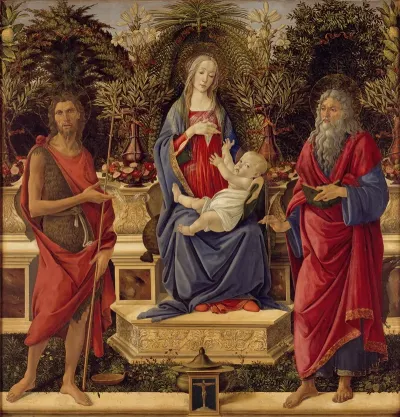 Madonna And Child With Both Saints John