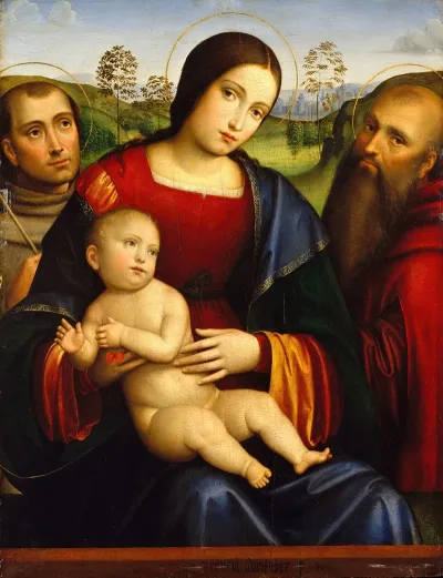 Madonna And Child With Saints Francis And Jerome
