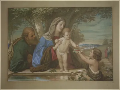 Madonna Della Fontana Die Heilige Familie Mit Dem Johannesknaben An Einer Quelle