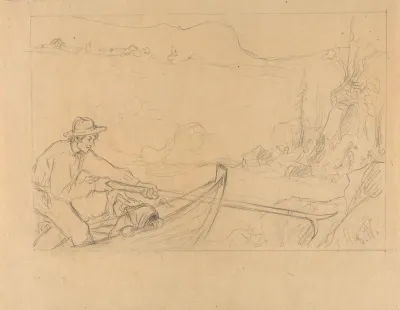 Man And Girl In A Boat
