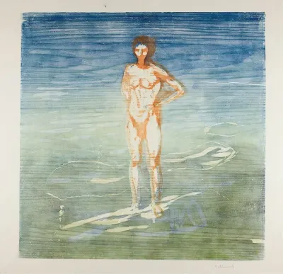 Man Bathing