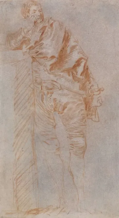 Man Leaning On A Wall