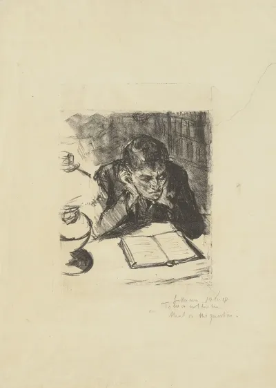 Man Reading Ii Self Portrait