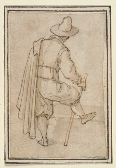 Man Standing Seen From Behind