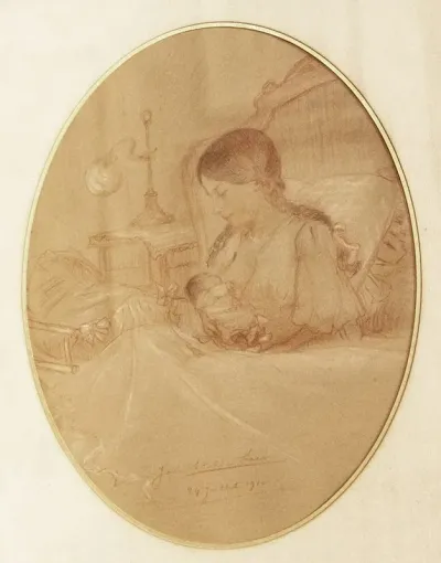 Marcelle Vermorel Et Son Fils Victor