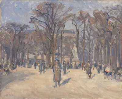 March Day In Le Jardin Du Luxembourg Paris