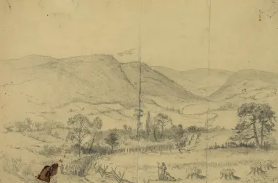 March Of Gen N P Banks Corps Crossing The Blue Ridge Mountains Through Chester Gap