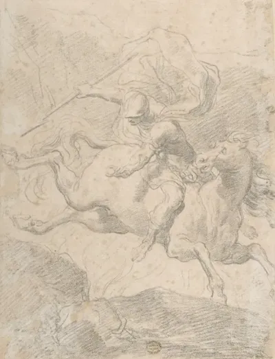 Marcus Curtius Leaping Into The Chasm